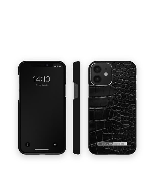 Atelier Case New iPhone 12 / 12 Pro Neo Noir Croco Silver