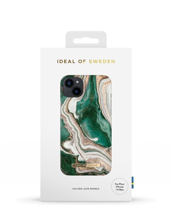 Printed Case iPhone 14 Plus Golden Jade Marble