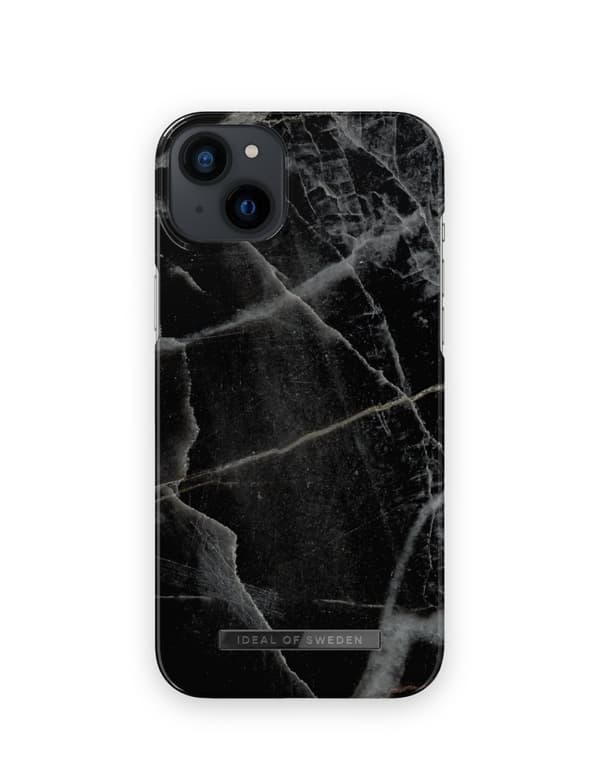 Printed Case iPhone 14 Plus Black Thunder Marble