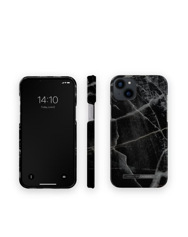Printed Case iPhone 14 Plus Black Thunder Marble