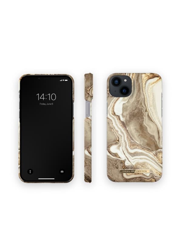 Printed Case iPhone 14 Plus Golden Sand Marble