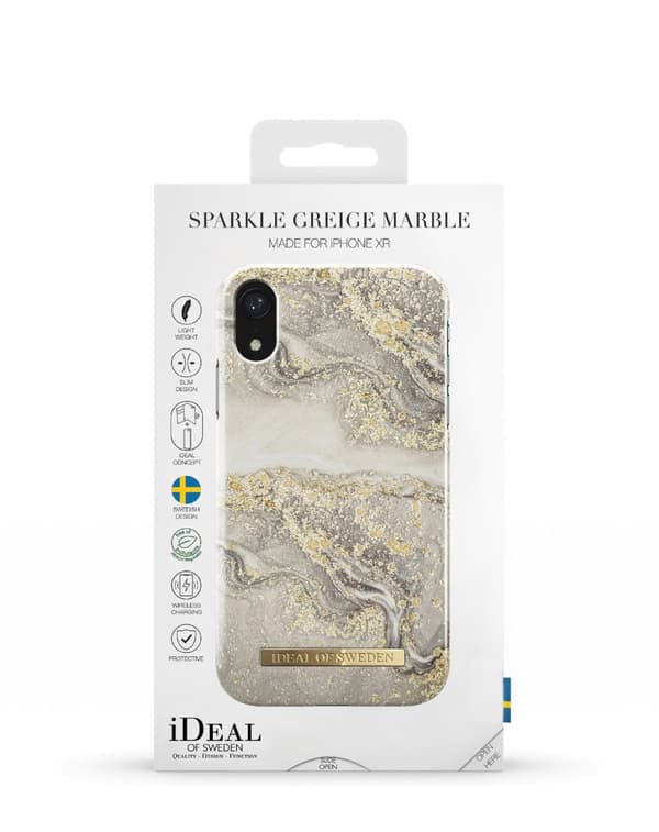 Printed Case iPhone XR Sparkle Greige Marble