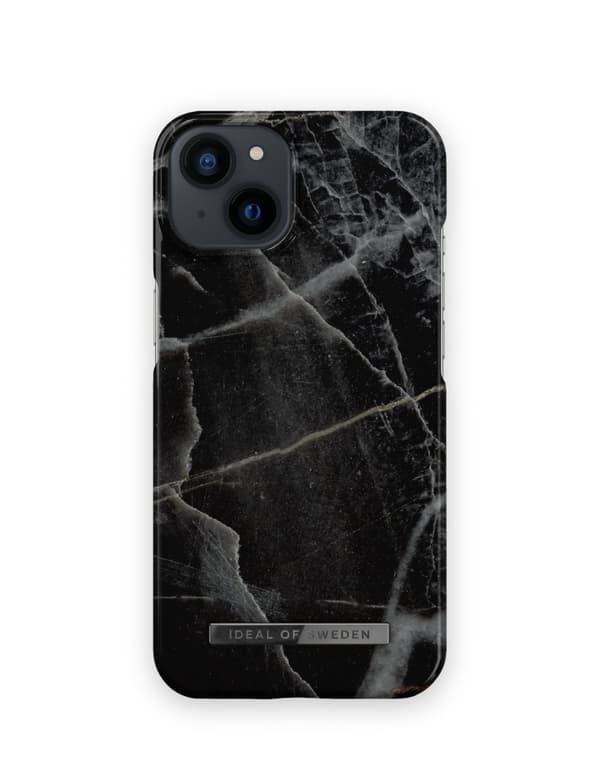 Printed Case MagSafe iPhone 13 / 14 / 16e Black Thunder Marble