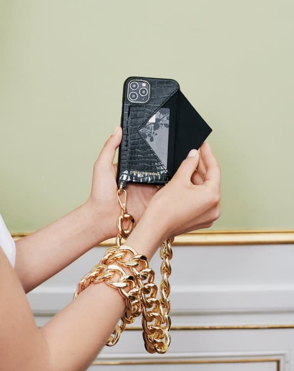 Necklace Case iPhone 8 / 7 / 6 / 6S / SE Neo Noir Croco