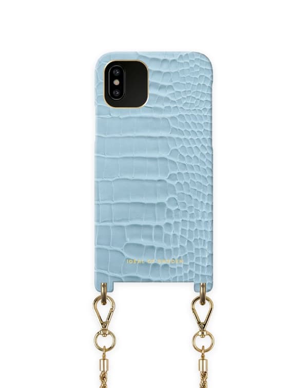 Atelier Necklace iPhone 11 Pro / XS / X Sky Blue Croco