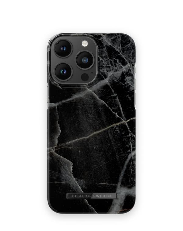 Printed Case MagSafe iPhone 14 Pro Max Black Thunder Marble