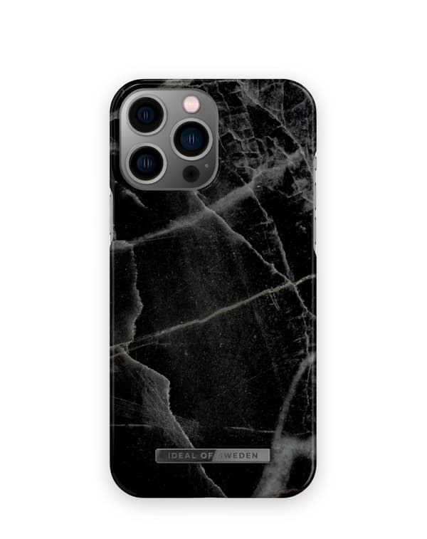 Printed Case MagSafe iPhone 14 Pro Max Black Thunder Marble