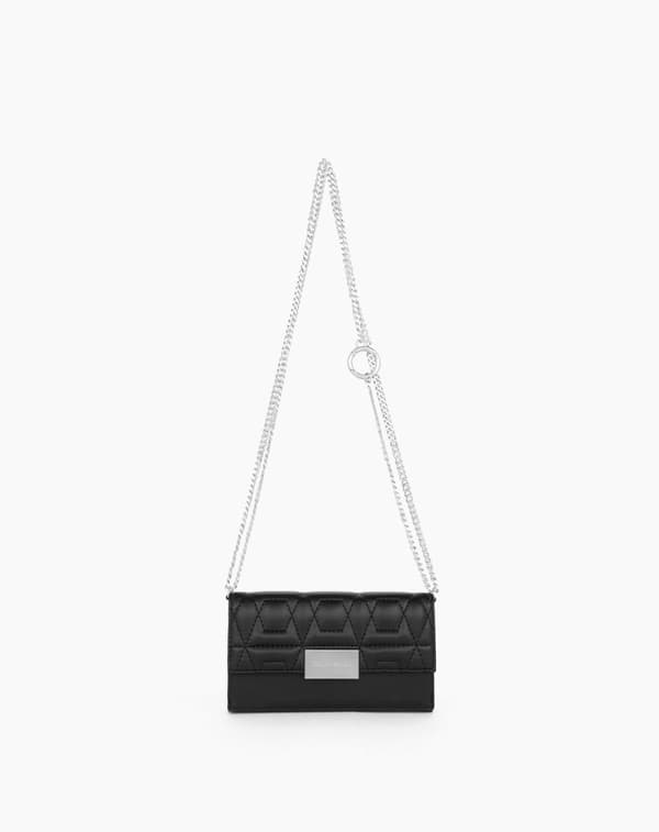 Statement Clutch iPhone 12 / 12 Pro Quilted Black
