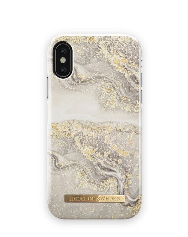 Printed Case iPhone X / XS Sparkle Greige Marble