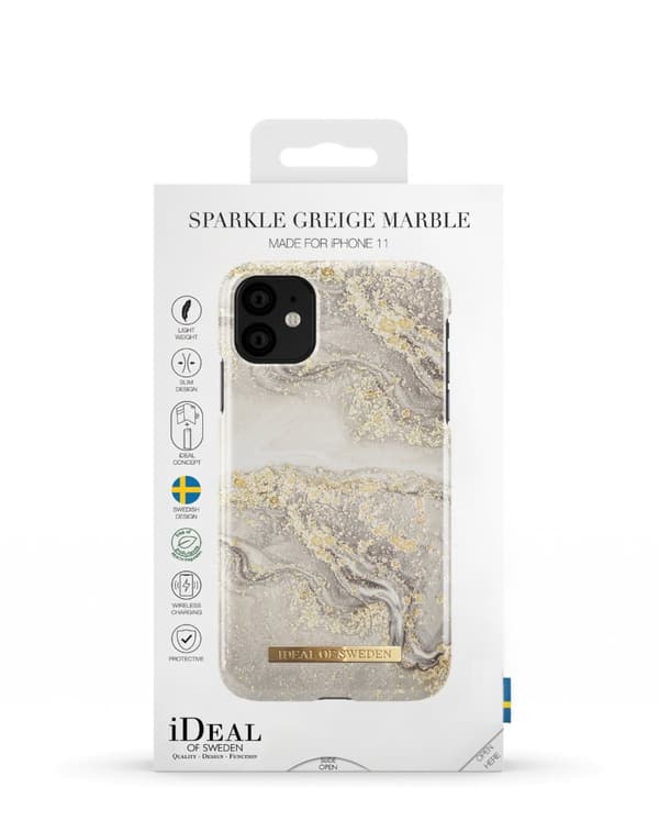 Printed Case iPhone 11 / XR Sparkle Greige Marble