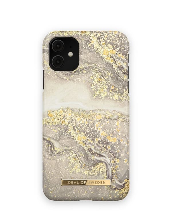 Printed Case iPhone 11 / XR Sparkle Greige Marble