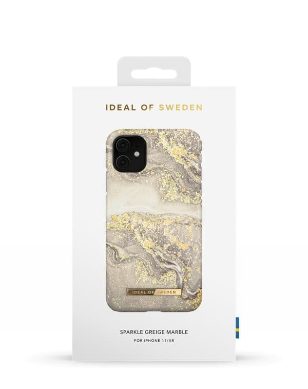 Printed Case iPhone 11 / XR Sparkle Greige Marble