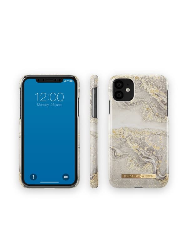 Printed Case iPhone 11 / XR Sparkle Greige Marble
