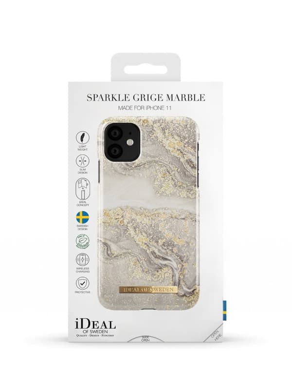 Printed Case iPhone 11 / XR Sparkle Greige Marble