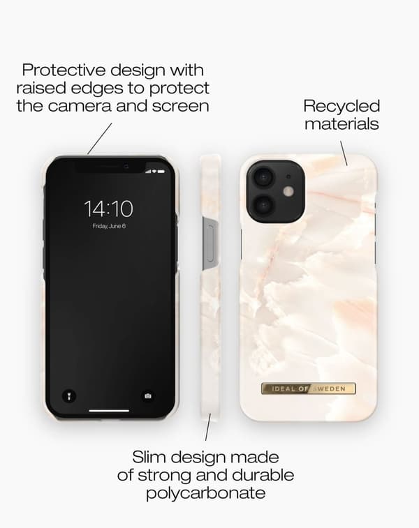 Printed Case iPhone 12 Mini Rose Pearl Marble