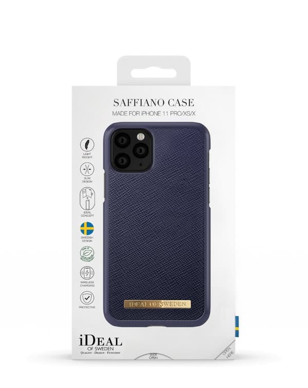 Saffiano Case iPhone 11 Pro / XS / X Navy