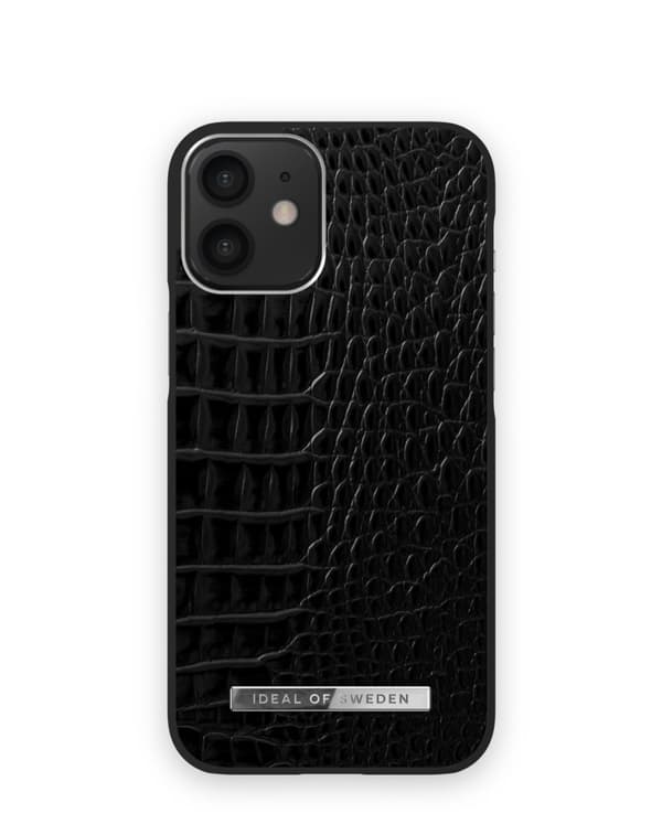 Atelier Case New iPhone 12 Mini Neo Noir Croco Silver