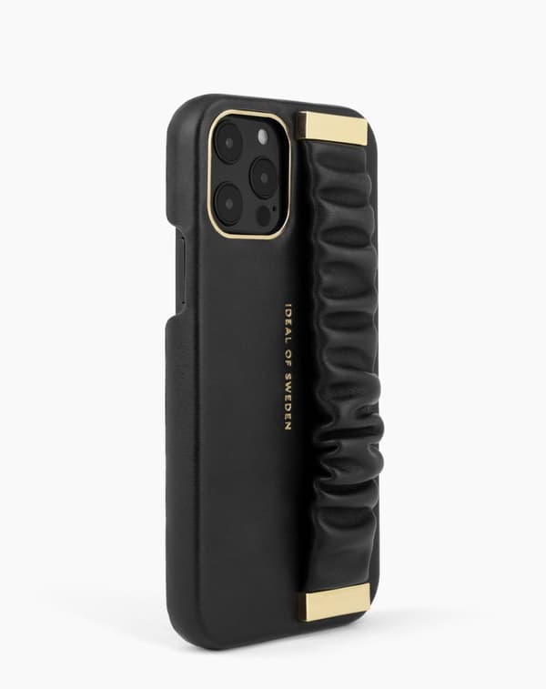 Statement Case iPhone 12 / 12 Pro Ruffle Noir Top Handle