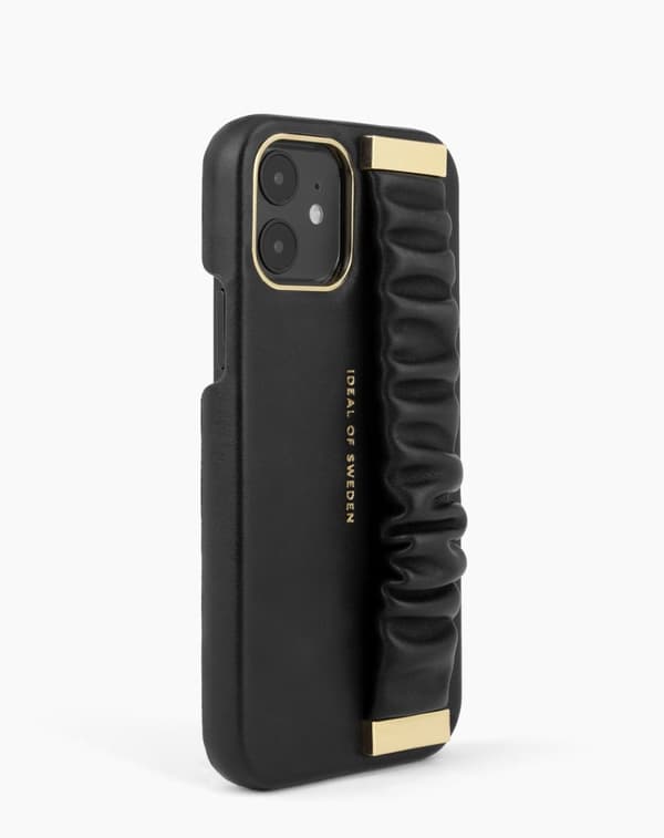 Statement Case iPhone 12 / 12 Pro Ruffle Noir Top Handle