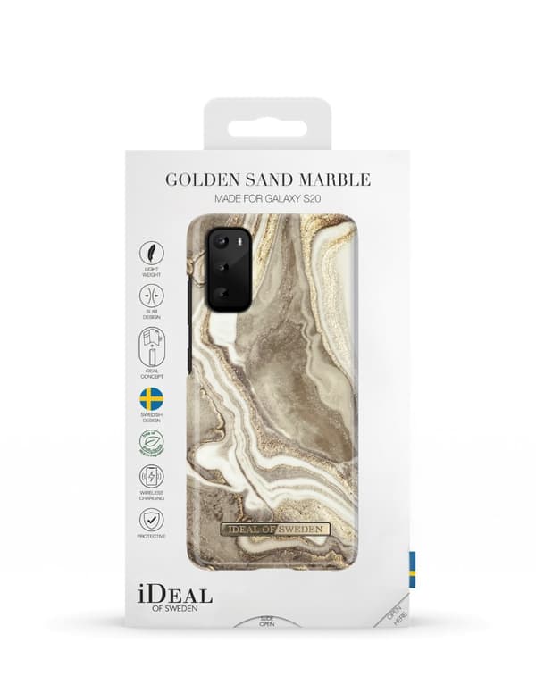 Printed Case Galaxy S20 Golden Sand Marble