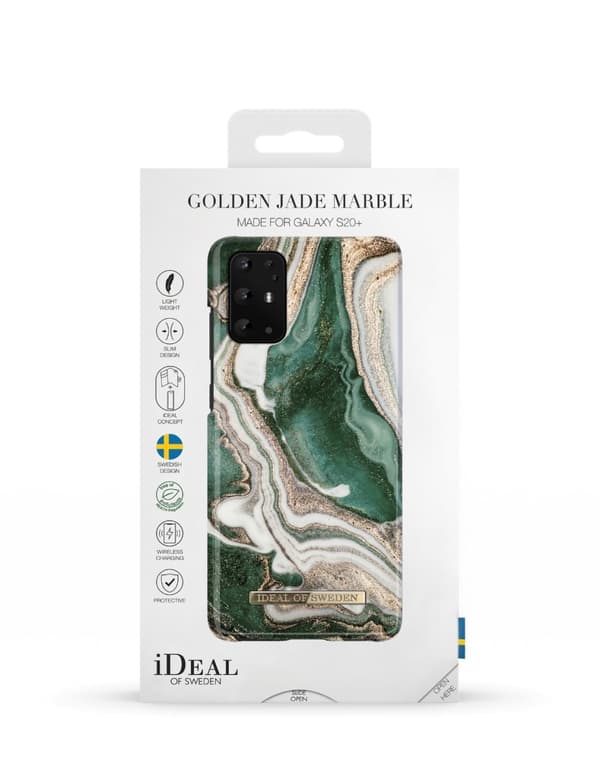 Printed Case Galaxy S20 Plus Golden Jade Marble