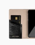 Miniatyrbild 8 av 10: Cora Phone Wallet iPhone 12 Mini Jet Black Croco