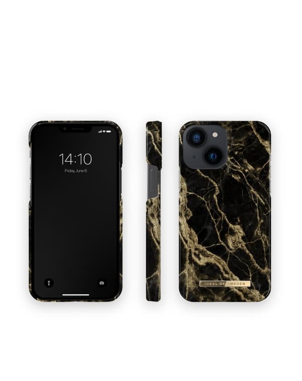 Printed Case iPhone 13 Mini Golden Smoke Marble