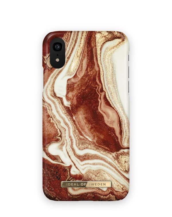 Printed Case iPhone XR Golden Rusty Marble