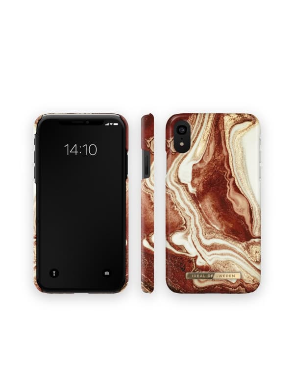 Printed Case iPhone XR Golden Rusty Marble