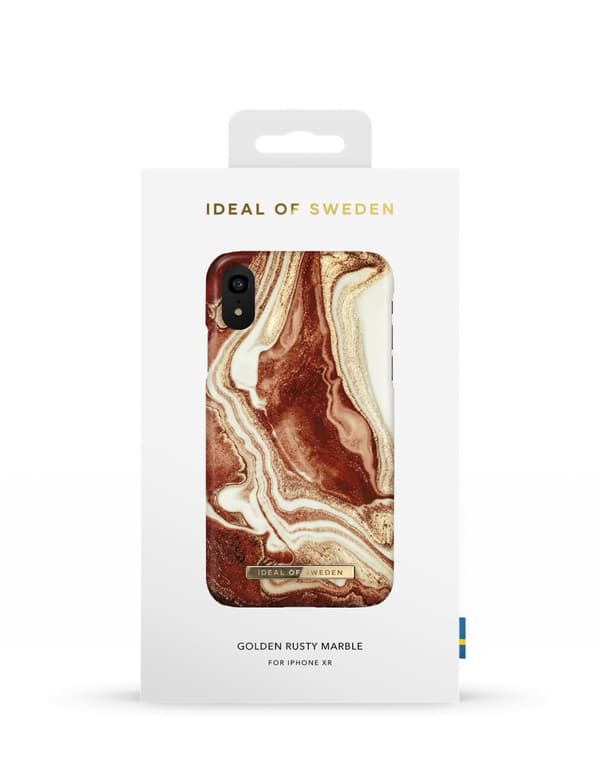 Printed Case iPhone XR Golden Rusty Marble