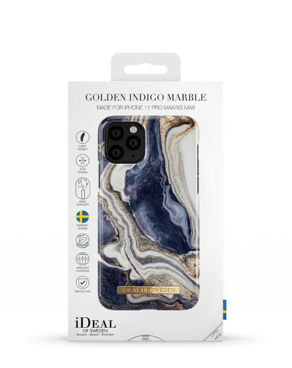 Printed Case iPhone 11 Pro Max / XS Max Golden Indigo Marble