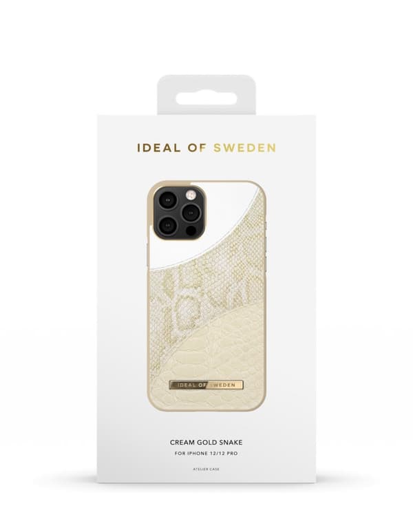 Atelier Case iPhone 12 / 12 Pro Cream Gold Snake