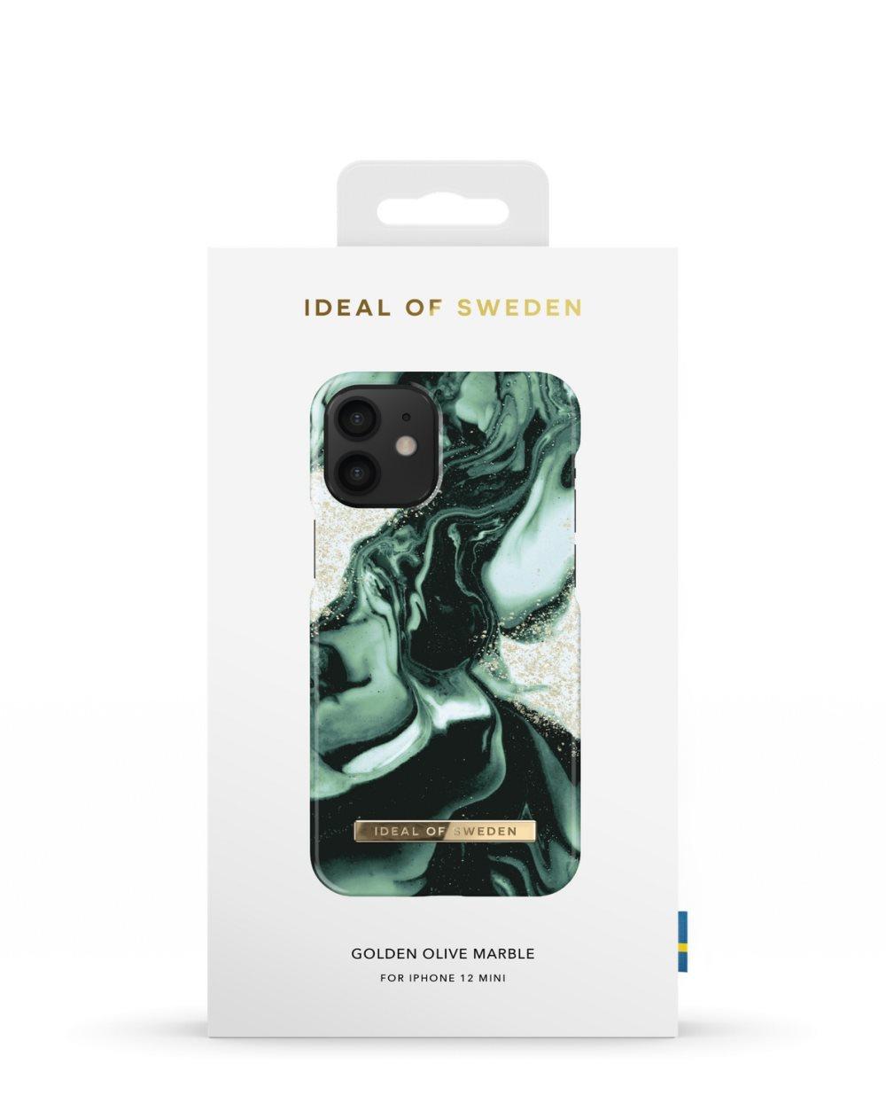 Fashion Case iPhone 12 MINI Golden Olive Marb