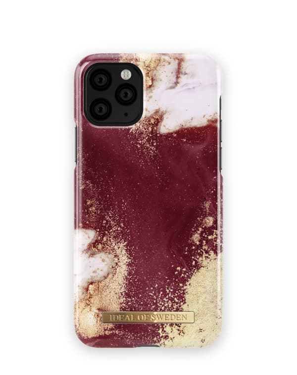 Printed Case iPhone 11 Pro / XS / X Golden Burgundy Marble