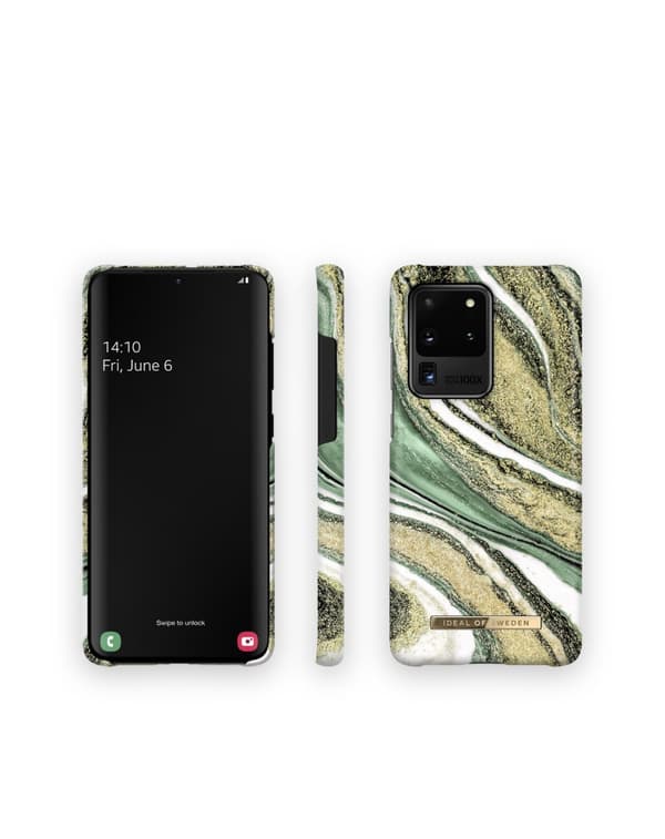 Printed Case Galaxy S20 Ultra Cosmic Green Swirl