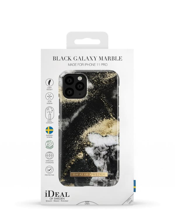 Printed Case iPhone 11 Pro / XS / X Black Galaxy Marble