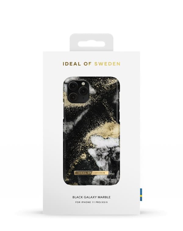 Printed Case iPhone 11 Pro / XS / X Black Galaxy Marble