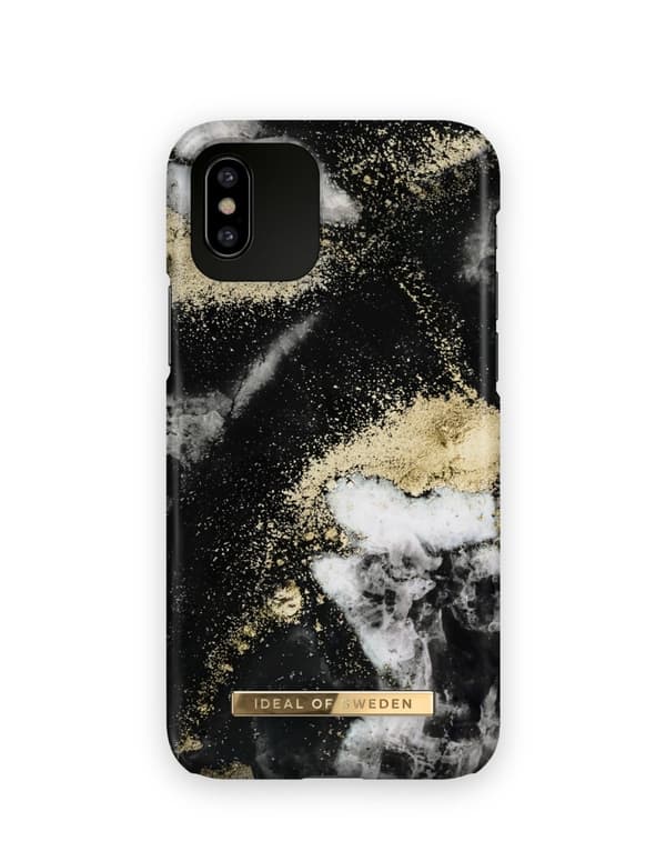 Printed Case iPhone 11 Pro / XS / X Black Galaxy Marble