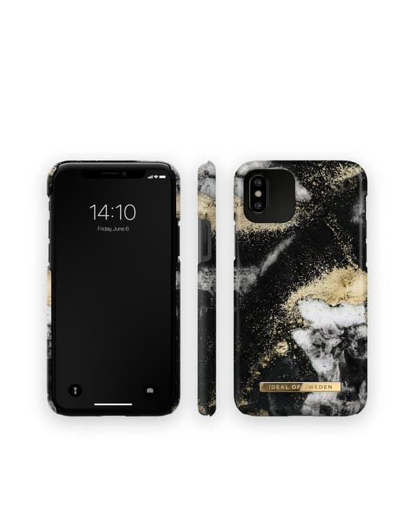 Printed Case iPhone 11 Pro / XS / X Black Galaxy Marble