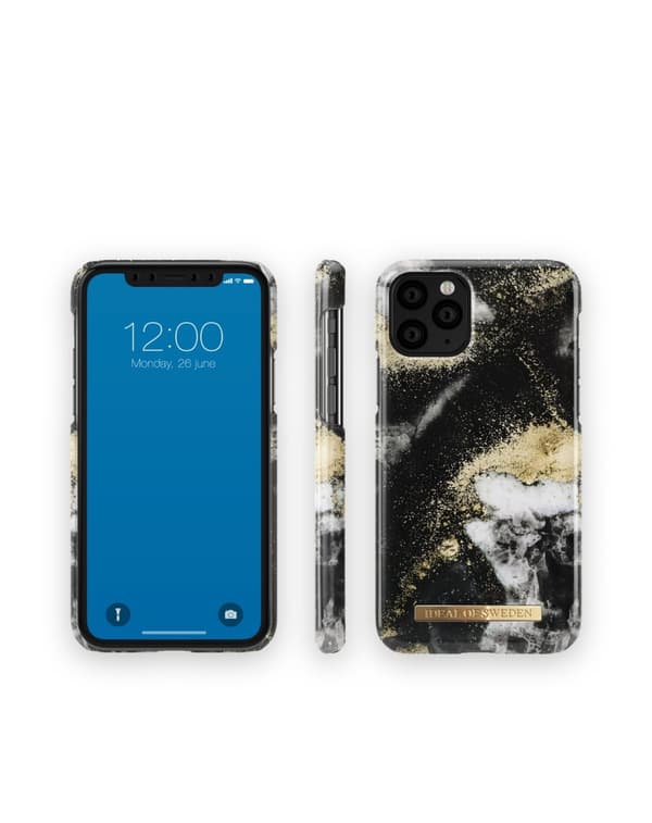 Printed Case iPhone 11 Pro / XS / X Black Galaxy Marble