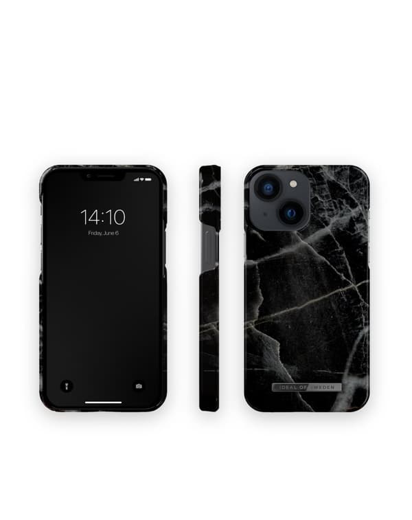 Printed Case iPhone 13 Mini Black Thunder Marble