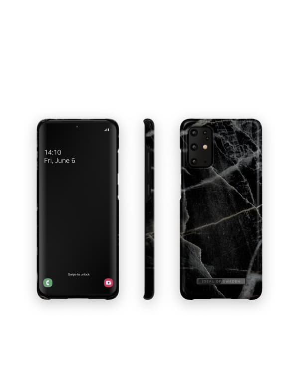 Printed Case Galaxy S20 Plus Black Thunder Marble