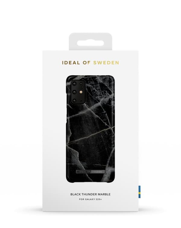 Printed Case Galaxy S20 Plus Black Thunder Marble
