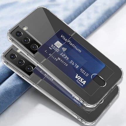 Samsung Galaxy S21 Plus - gennemsigtigt etui med kortlomme