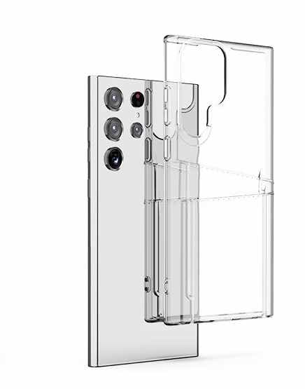 Samsung Galaxy S22 Ultra - Transparent Case Double Card Slot