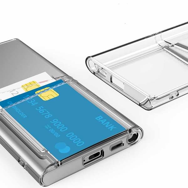 Samsung Galaxy S20 Ultra - Transparent Skal Dubbel Kortfack