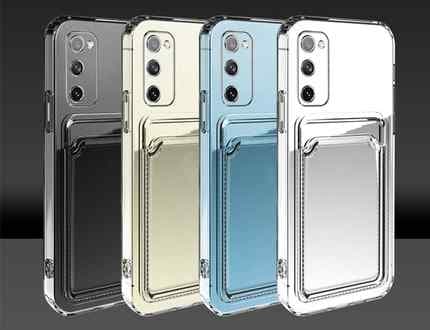 Samsung Galaxy S10 5G Skal - Transparent Dubbel Kortfack
