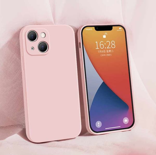 iPhone 14 Plus-etui - mikrofibersilikone