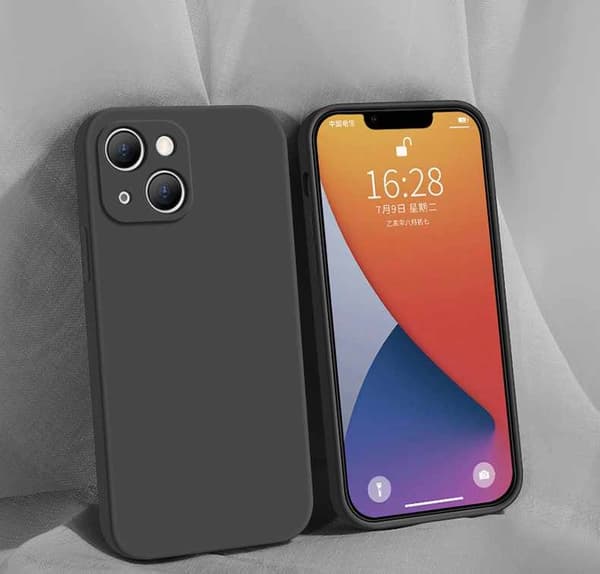 iPhone 14 Plus-etui - mikrofibersilikone