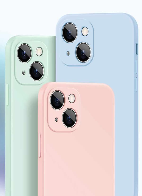 iPhone 14 Plus-etui - mikrofibersilikone